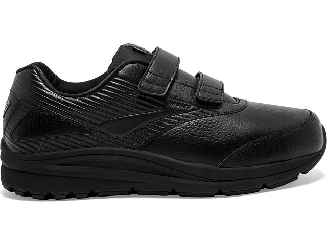 Men's Brooks Addiction Walker V-Strap 2, Black/Black, 10 2E Wide