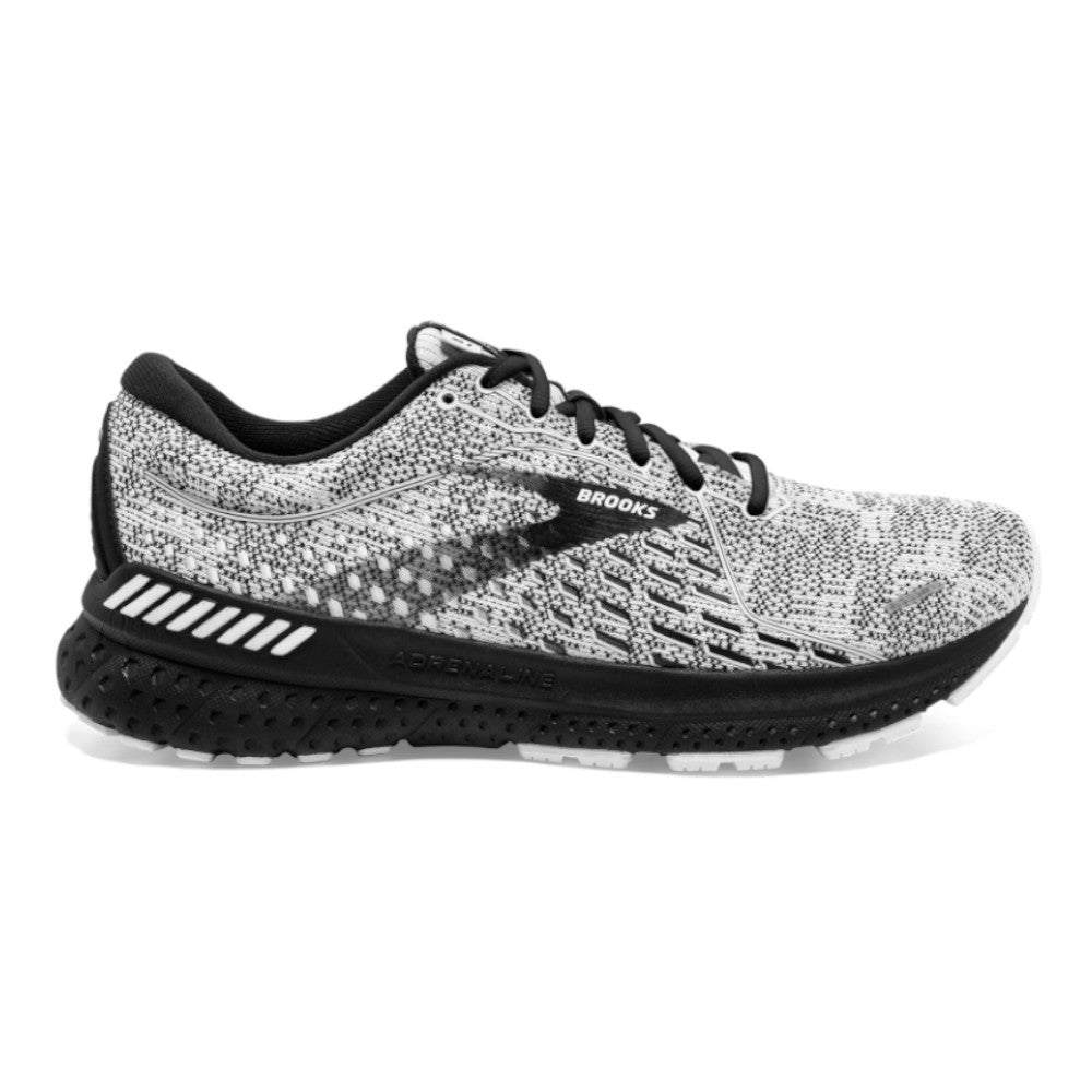 Men's Brooks Adrenaline GTS 21, White/Grey/Black, 12.5 D Medium