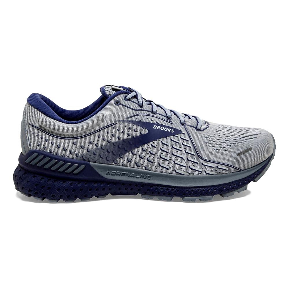 Men's Brooks Adrenaline GTS 21, Grey/Blue, 11.5 D Medium