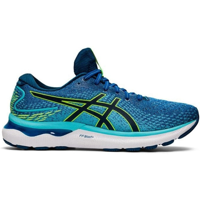 Men's Asics Gel-Nimbus 24, Lake Drive/Hazard Green, 10.5 D Medium