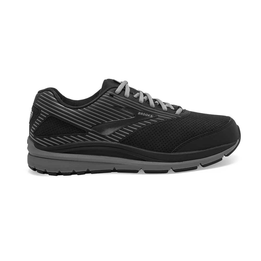 Men's Brooks Addiction Walker Suede, Black/Primer/Black, 8 2E Wide