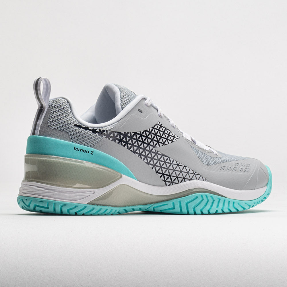 Diadora Blushield Torneo 2 AG Women's  Silver DD/Black/Aruba Blue